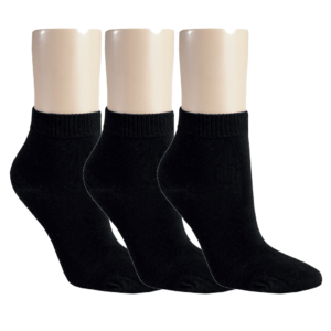 3 Paar Herren Baumwoll-Sneaker-Socken "Schwarz"