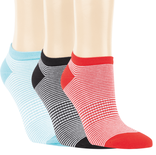 3 Paar Damen Baumwoll-Sneaker-Socken "Happy Style"