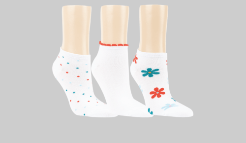 3 Paar Bambus Sneaker-Socken "Holiday"