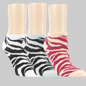 3 Paar Bambus Sneaker-Socken "Zebra"