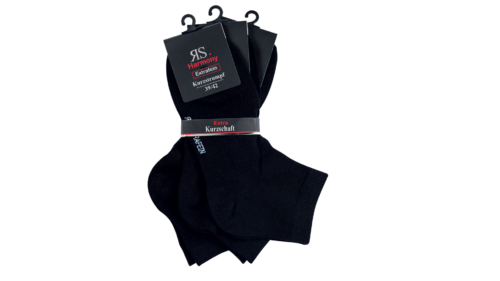 3 Paar Herren-Kurzschaftsocken "Schwarz"