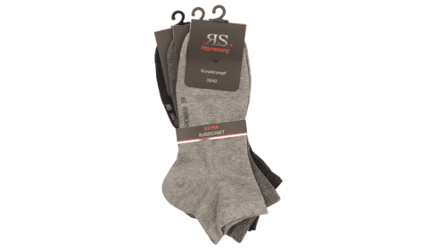 3 Paar Herren-Kurzschaftsocken "Silber"