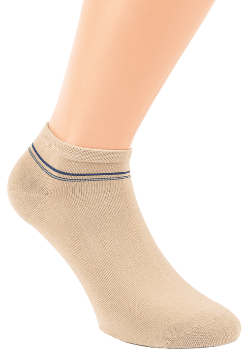 3 Paar Herren Baumwoll-Sneaker-Socken "Natur-Design" – Bild 3