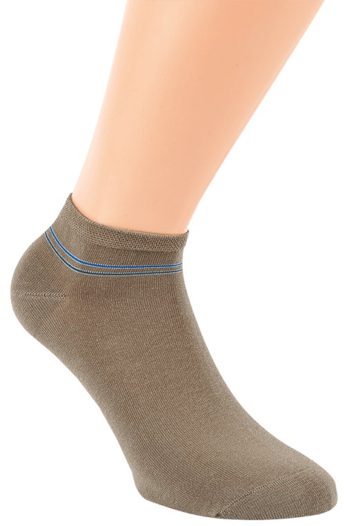 3 Paar Herren Baumwoll-Sneaker-Socken "Natur-Design" – Bild 2