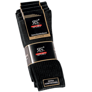4 Paar Baumwoll-Socken "Sport Schwarz"