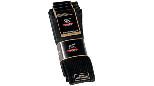 4 Paar Baumwoll-Socken "Sport Schwarz"