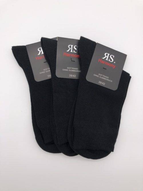 3 Paar Damen Baumwoll-Socken "Schwarz"