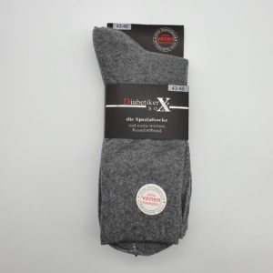 3 Paar Herren Baumwoll-Diabetiker Socken "Grau"