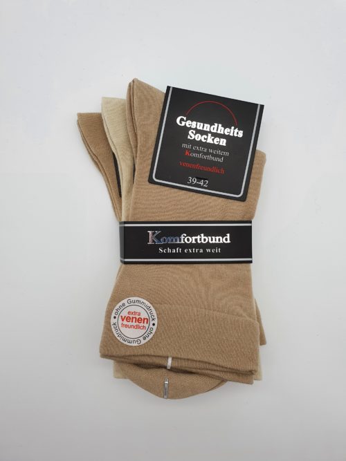3 Paar Herren Gesundheits-Socken "Beige"