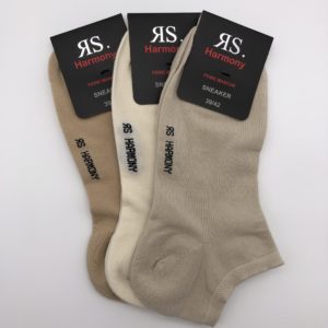 3 Paar Damen Baumwoll-Sneaker-Socken "Natur"