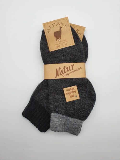 2 Paar Damen Thermo Wollsocken mit (Alpaka)