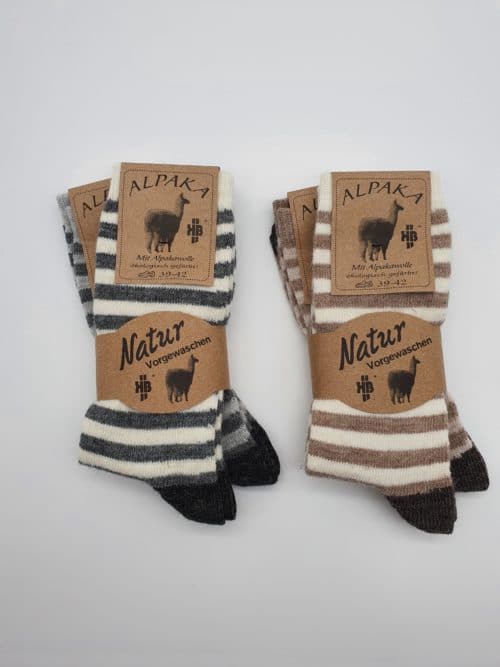 2 Paar Damen Wollsocken mit (Alpaka)