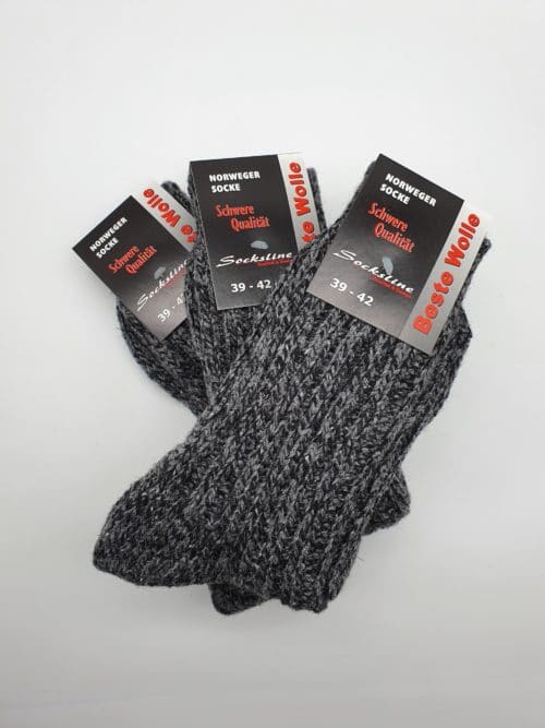 3 Paar Herren Wollsocken "Norweger"