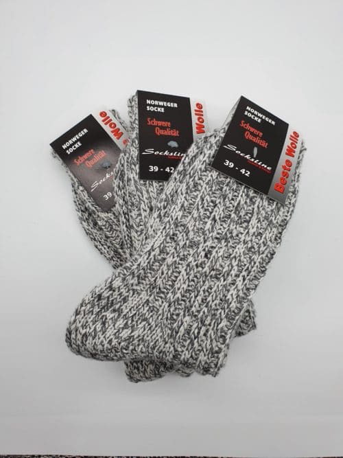 3 Paar Herren Wollsocken "Norweger"